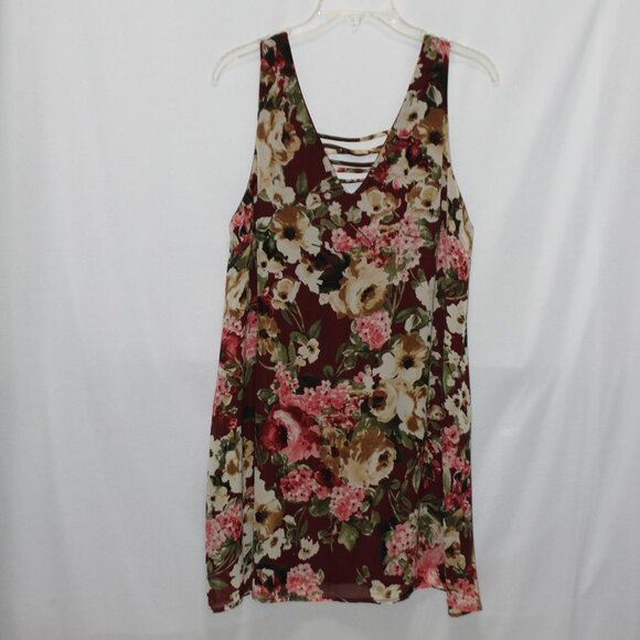 NWT Francesca's Blue Rain Floral Sleeveless V-neck Dress - Picture 13 of 14
